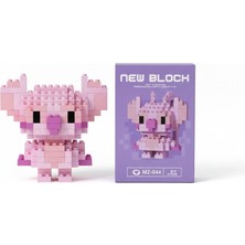 Megola Store New Block Mikro Blok Yapım Seti - Pembe Sevimli Karakter Figürü - 8+ Yaş LEGO Uyumlu Eğitici Set