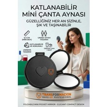 Creatividad Solutions Katlanabilir Mini Cep Aynası, Makyaj ve Çanta Için Çift Taraflı Ayna 716358