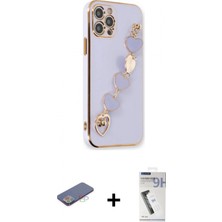 Marsilyan™- iPhone 12 Pro Kılıf Nova Işık Prime - Şeffaf Uv Polymer Nano Ekran Koruyucu + Renkli Kamera Lens Koruma Cam - Mı