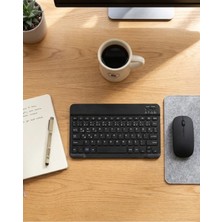 Sayarmarkt Kablosuz Klavye ve Mouse Kombosu Bluetooth Uyumlu Sessiz Set