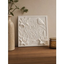 Major Hobi Home Sweet Home Yazılı Dekoratif 3D Duvar Panosu  Modern Ev Dekoru