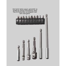 Zero Land Ilkeshop Ergonomik 16 Parça Bits Tornida Uç ve Adaptör Seti
