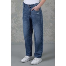 Waka Waka Rahat Kalıp Denim Kız Çocuk Pantolon