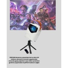 Zero Land Ilkeshop Mini Akıllı Projektör – 1080P Full Hd, 64GB Depolama, 2gb Ram, Uzaktan Kumanda Destekli