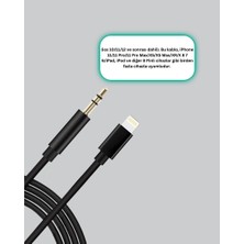 Zero Land Ilkeshop 1 Metre Lightning To Aux Çevirici Kablo Stereo Ses Yüksek Kalite