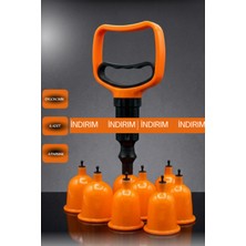 Kupafix Safran Sarı Masaj ve Spa Kupa Seti 6’lı + Profesyonel Pompa