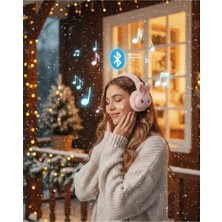 Sayarmarkt Şarjlı Kablosuz Tavşan Tasarımlı Bluetooth Kulaklık Tf Kart Girişli