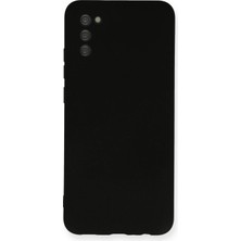 Mey İthalat Mey Ithalat®  Samsung Galaxy A03S Kılıf Nano Içi Kadife Silikon - Siyah