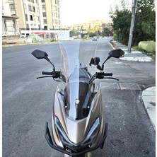 Motocam Küba Newlight 50 Pro Ön Cam 2023-2026 Model 75CM Şeffaf Renkli 4mm Uzun Boylu