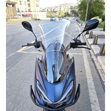 Motocam Küba Newlight 50 Pro Ön Cam 2023-2026 Model 58CM Şeffaf Renkli 4mm Orijinal Boylu