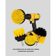 Zero Land Ilkeshop 3’lü Matkap Temizlik Fırçası Seti – Banyo, Mutfak ve Araç Jantı Için Etkili