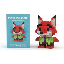 Megola Store New Block Sevimli Tilki Figürlü Mini Blok Seti - Çocuklar ve Yetişkinler Için Hobi Oyuncağı