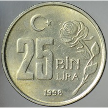 Banknoting 25.000 Lira 1998. 25 Bin Lira.