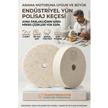 Creatividad Solutions 2 Li Polisaj Keçesi 80MM | Sert Yün Disk | Metal, Altın, Gümüş Için Ayna Parlaklığı 723185