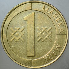 Banknoting Finlandiya 1 Markka 1995.