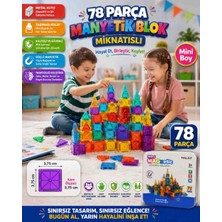 Halley 78 Parça Mini Boy Manyetik Blok – 3,75 cm Kare Ölçülü Metal Kutulu Set
