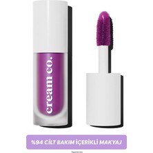 Cream Co. Allık Ruj Göz Farı Glow Tint Dream Grape Nemlendirici Makyaj | Mor Hyaluronik Asit Peptit