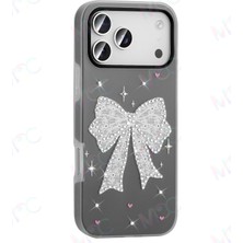 Cavora Iphone 11 Uyumlu Inci Taş Işlemeli Desenli Kamera Korumalı Silikon Kılıf-Siyah
