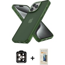 Marsilyan™- iPhone 14 Pro Max Kılıf Atlas Form - Siyah 6d Mat Seramik Hayalet Nano Ekran Koruyucu + Pvd Metal Kamera Lens - Tu