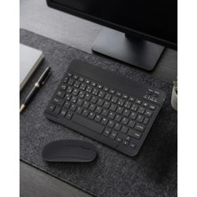 Uslucan Alışveriş Bluetooth Klavye Mouse Seti Taşınabilir Wireless Bilgisayar Aksesuarı
