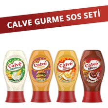 Calve Sos Paketi Ranch Sos + Ballı Hardal + Burger Sos + Bbq Sos