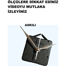 Cnr Shop Saat Mekanizması 18 mm Şaft Boyu Sessiz Çalışır Akar Küçük Boy Akrep Yelkovan Saniye (Askılı)