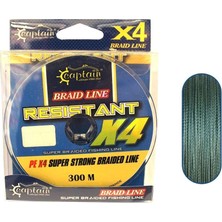 Captain Resistant Pe 4 Kat Spin Ip Misina 300MT Yeşil