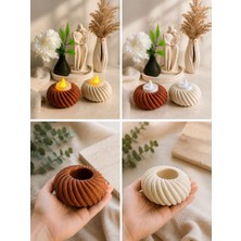 Modern Mumluk Seti (2’li) – Spiral Tasarım Dekoratif Tealight Mumluk (Mum Dahil Değildir)