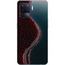 Le Balvo Oppo Reno 5 Lite Uyumlu Sonbahar Yolu Baskılı Silikon Kılıf