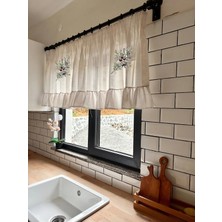Sister Home Design Zeytin Desen Pinterest Countryketen Kısa Fırfırlı Country Mutfak, Cafe,banyo, Çiftlik Evi Perdesi