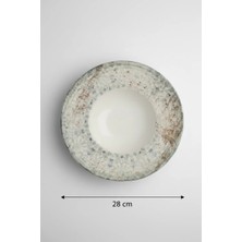 6'lı Valencia Makarna Tabağı 28CM Dijital Fade-B Rinart
