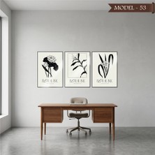 Akıllı Kağıt Cam Görünümlü Yapışkanlı Tablo Çiçek (Model- 53)
