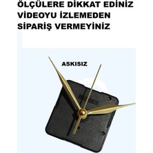 Cnr Shop Saat Mekanizması 16 mm Şaft Boyu Sessiz Çalışır Akar Küçük Boy Akrep Yelkovan Saniye (Askısız)
