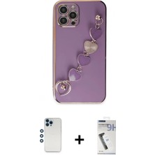 Marsilyan™- iPhone 12 Pro Kılıf Nova Işık Prime - Şeffaf Uv Polymer Nano Ekran Koruyucu + Shine Kamera Lens - Mı