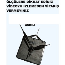 Cnr Shop Saat Mekanizması 14 mm Şaft Boyu Sessiz Çalışır Akar Küçük Boy Akrep Yelkovan Saniye (Askılı)