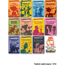 İş Bankası Kültür Yayınları Tom Sawyer Robinson Crusoe On Beş Yaşında Bir Kaptan Pinokyo Kayıp Dünya Doktor Ox Un Deneyi Kral Arthur ve Yuvarlak Masa Şövalyeleri Ömer Seyfettin Den Seçme Hik Yeler Karpatlar Şatosu Sherlock