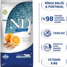 N&D Nd Ocean Ringa & Portakal Adult Tahılsız Kedi Maması 5 Kg