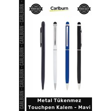 Carlburn #kalem Promosyon Baskılı Şık Kurumsal Hediye Dokunmatik Metal Tükenmez Touchpen Kalem Mavi