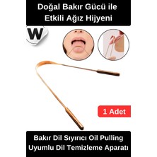 Wonara #diltemizleyici Bakır Dil Sıyırıcı Oil Pulling Uyumlu Ağız Kokusu Giderici Plak Temizleyici Hijyenik Ergonomik Antibakteriyel Esnek Dil Temizleme Aparatı Sağlıklı Ağız Bakım Fırçası