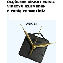 Cnr Shop Saat Mekanizması 18 mm Şaft Boyu Sessiz Çalışır Akar Küçük Boy Akrep Yelkovan Saniye (Askılı)