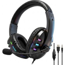 Çeşithane Xk-Hp8 Oyuncu Kulaklığı Rgb Işıklı Mikrofonlu Gaming