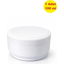 1 Adet Beyaz Boş Kozmetik-Pomat-Krem-Hobi Kutusu Plastik Krem Kavanozu 25-30-50-100-150 ml Seçenekli