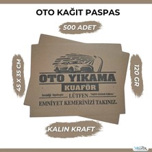 Velvox Oto Kağıt Paspas 500 Adet 45X35 cm – 120 gr Ultra Kalın Kraft Kağıt, Dayanıklı Oto Yıkama Kağıt Paspas