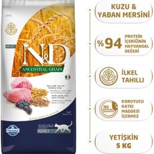 N&D Nd Kuzu & Yaban Mersini Adult Az Tahıllı Kedi Maması - 5 Kg