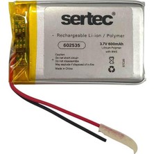 Sertec 602535 3.7V 600MAH Li-Ion Polymer Pil