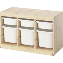 IKEA Trofast Saklama Ünitesi, Çam-Beyaz, 93X44X52 cm