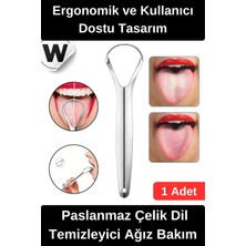 Wonara #diltemizleyici Paslanmaz Çelik Dil Temizleyici Ergonomik Ağız Bakım Aparatı Uzun Ömürlü Dayanıklı Hijyenik Kolay Temizlenebilir Dil Kazıyıcı Kötü Koku Giderici Profesyonel Temizlik Aracı