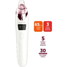 Polosmart PBS820 Şarjlı Vakumlu 5 Başlıklı Siyah Nokta Temizleme Cihazı Beyaz