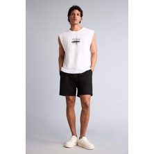 DeFacto %100 Pamuk Slim Fit Beli Lastikli Basic Diz Üstü Şort G4743AX26SM