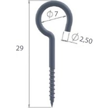 Teknovin Beşel 16X30 Açık Kancalı Piton 20 Adet